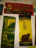 Vintage 54Pc Matchbook Lot *Great Graphics! *Yellowstone Park *Railroad *Beer #4