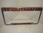 Vintage Troutman's Millersburg Pa License Plate Frame !960's 1970's