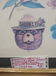 SMOKEY BEAR #2 Heather Preston State National Park Art Framed Print 34"x24" Rare