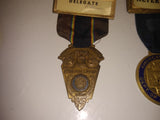 VTG 3Pc American Legion Medal Ribbon Military Delegat Philadelphia Greensburg Pa