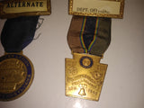 VTG 3Pc American Legion Medal Ribbon Military Delegat Philadelphia Greensburg Pa