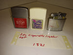3 Pc Vintage Cigarette Lighter lot Unfired Barlow Advertising Lighter and Manor