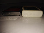 3 Pc Vintage Cigarette Lighter lot Unfired Barlow Advertising Lighter and Manor