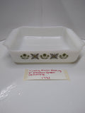 Vintage 8" Fire King Anchor Hocking Meadow Green Casserole Baking Dish