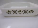 Vintage 8" Fire King Anchor Hocking Meadow Green Casserole Baking Dish