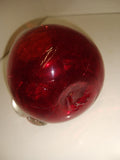 Vintage Kanawha Ruby Red Crackle Glass Syrup Pitcher Creamer Hand Blown!
