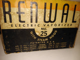 Vintage Renwal No.25 Electric Vaporizer Steamer with Steam Hood in Original Box