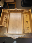 3 Piece Oak Shelf Coat Hat Rack lot Bulletin Board Wooden Heart Nick Knack Shelf