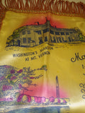 Vintage Satin Souvenir Washington DC Pillow Case Sham 17" Famous Sights of DC