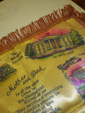 Vintage Satin Souvenir Washington DC Pillow Case Sham 17" Famous Sights of DC