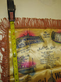 Vintage Satin Souvenir Washington DC Pillow Case Sham 17" Famous Sights of DC