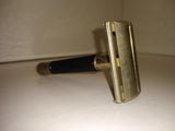 Vintage Gillette 1972 TTO Black Handle Safety Razor Date Code S-1 Great Shape!