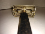 Vintage Gillette 1972 TTO Black Handle Safety Razor Date Code S-1 Great Shape!