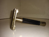Vintage Gillette 1972 TTO Black Handle Safety Razor Date Code S-1 Great Shape!