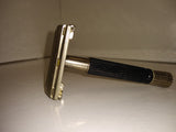 Vintage Gillette 1972 TTO Black Handle Safety Razor Date Code S-1 Great Shape!