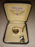 Vintage 12K Gold Filled WESTINGHOUSE 30 Year Tie Tack in Box Very Nice!