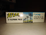Vintage 3Pc Railroad Model Building Lot Switch Engine Caboose 12 Telephone Poles
