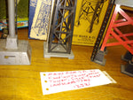vtg Marx AHM Lot Floodlight, Water, and Signal Tower Landscape Trees Train
