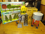 vtg Marx AHM Lot Floodlight, Water, and Signal Tower Landscape Trees Train