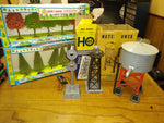 vtg Marx AHM Lot Floodlight, Water, and Signal Tower Landscape Trees Train
