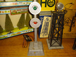 vtg Marx AHM Lot Floodlight, Water, and Signal Tower Landscape Trees Train