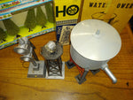 vtg Marx AHM Lot Floodlight, Water, and Signal Tower Landscape Trees Train