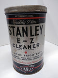 Vtg STANLEY E-Z CLEANER Tin Can Oil 3 Lbs Good Graphics Service Station Garage