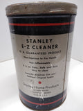 Vtg STANLEY E-Z CLEANER Tin Can Oil 3 Lbs Good Graphics Service Station Garage