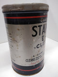 Vtg STANLEY E-Z CLEANER Tin Can Oil 3 Lbs Good Graphics Service Station Garage