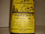 Vintage DOGZOFF Discourages Dogs Antique Vintage Glass Bottle 1930's Collectible