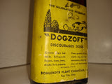 Vintage DOGZOFF Discourages Dogs Antique Vintage Glass Bottle 1930's Collectible