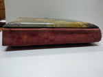Antique Victorian Celluloid Photo Album Man and Woman Pilgrim Settler Theme
