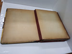 Antique Victorian Celluloid Photo Album Man and Woman Pilgrim Settler Theme