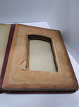 Antique Victorian Celluloid Photo Album Man and Woman Pilgrim Settler Theme