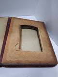 Antique Victorian Celluloid Photo Album Man and Woman Pilgrim Settler Theme
