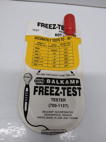 Vintage Balkamp NAPA Freez-Test Tool Pocket Keeper Anti Freeze Hot Cold