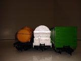 Vintage 3Pc Lot AHM Vinegar Car 3 Dome Shell Tanker Pulpwood Rack Railroad Train