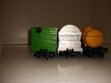 Vintage 3Pc Lot AHM Vinegar Car 3 Dome Shell Tanker Pulpwood Rack Railroad Train