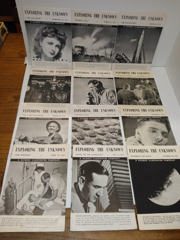 VTG 1946-1947 Exploring The Unknown Magazine Lot of 12 Pamphlets Science Books