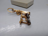 Vintage 12K Gold Filled Cuff Link and Tie Bar Set Unknown Stones Great Shape!