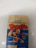 Vintage Popeye Bubble Gum Tattoo Topps Chewing Gum Co 1960's-70's A+ Condition!