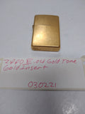 Vintage ZIPPO 2004 Gold Tone Gold Insert Cigarette Lighter Nice Snap Looks Great