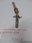 Vintage GARDNER DENVER Co. Rock Drill Figural Advertising Watch Fob Leather