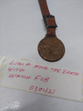 Vintage LIMA "Move The Earth With Lima" Advertising Watch Fob Leather