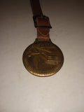 Vintage LIMA "Move The Earth With Lima" Advertising Watch Fob Leather