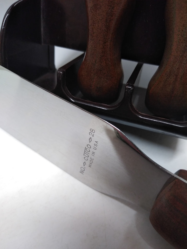 Vintage Cutco 7 Knife & Fork Set w/ Bakelite Holders 22 23 24 25 26 27 28 -  NICE