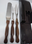 Vintage CUTCO Serving Fork Set 15" Bakelite Wall Mount 2 Forks 1 Cake Knife