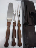 Vintage CUTCO Serving Fork Set 15" Bakelite Wall Mount 2 Forks 1 Cake Knife