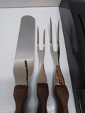 Vintage CUTCO Serving Fork Set 15" Bakelite Wall Mount 2 Forks 1 Cake Knife