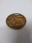 Vintage Estate Find Grove Cranes Brass Watch Fob in Good Shape!